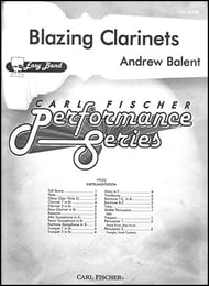 cover Blazing Clarinets band score cover
